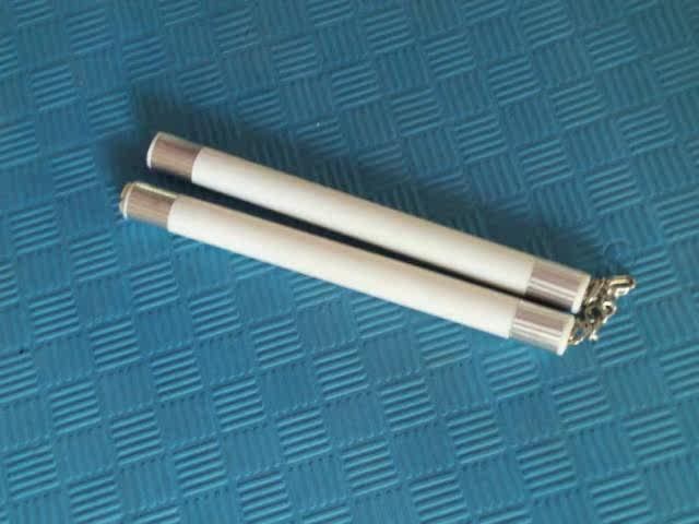 白蜡杆实木不锈钢环三节棍