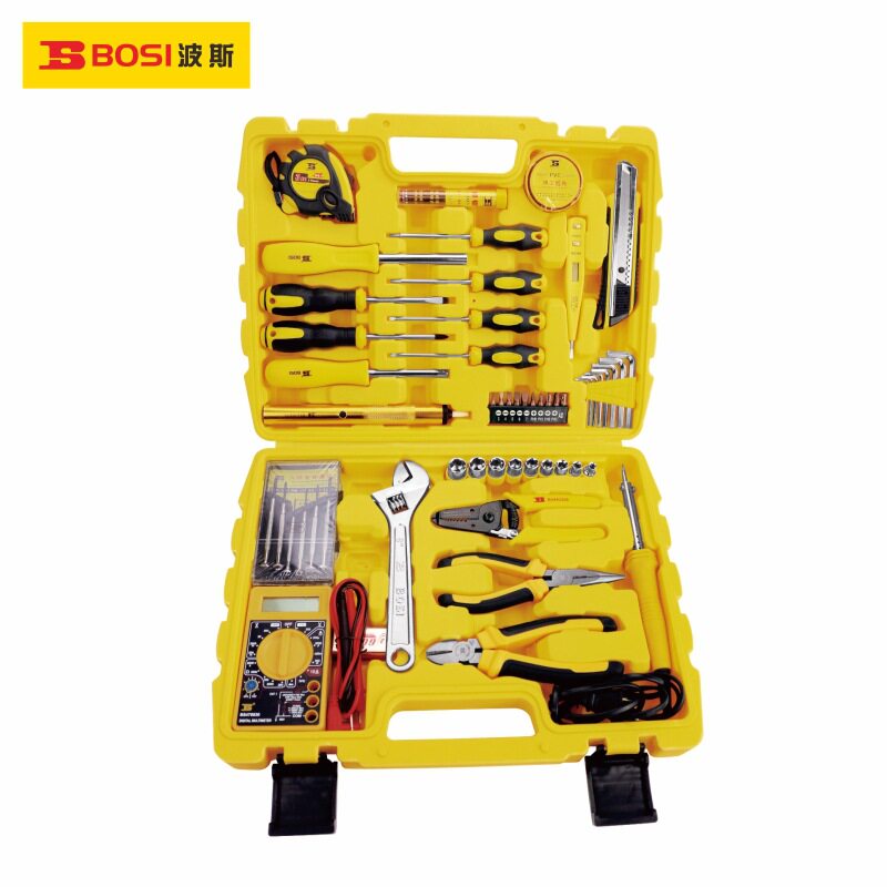 波斯电讯综合工具箱万用表电烙铁扳手套筒剥线钳工具套装BS511053