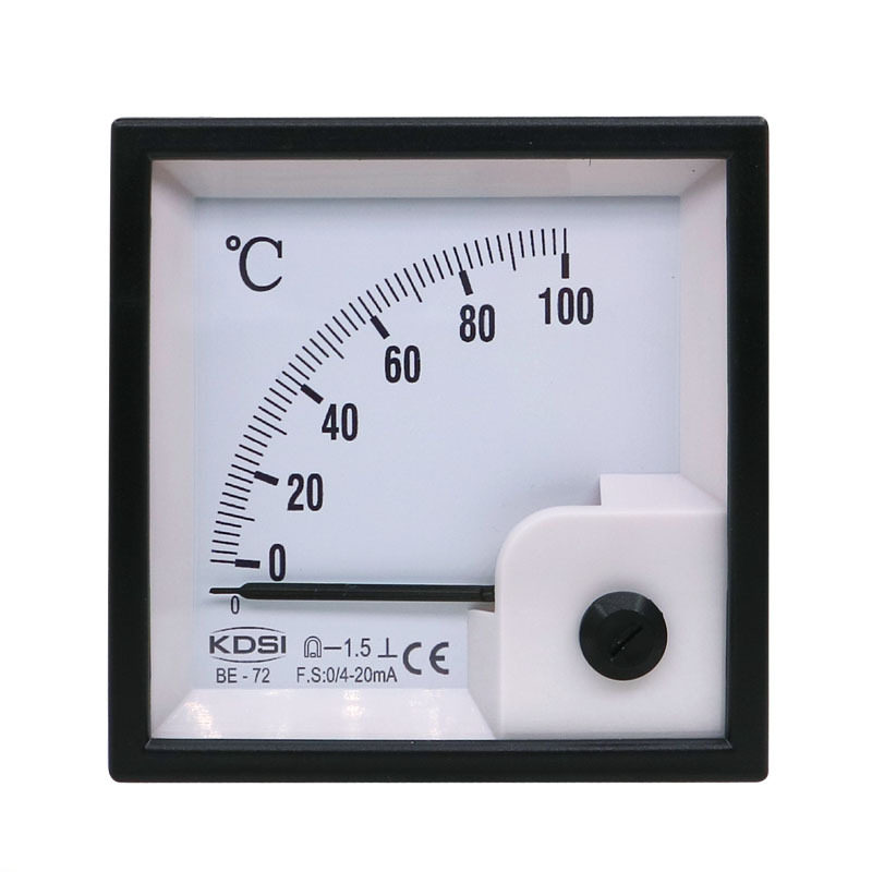 KDSI指针式直流电流表BE-72DC4-20mA100℃温度表毫安输入电表