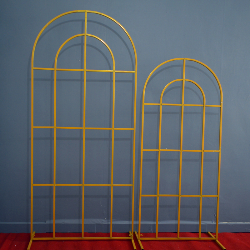 新款屏风婚礼背景中式铁艺拱门婚庆道具舞台简约花田喜事装饰摆件