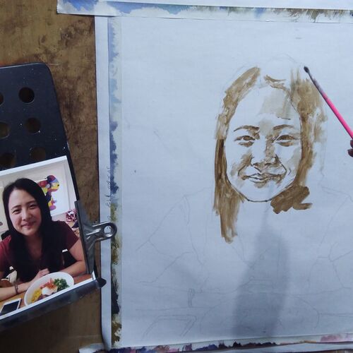 手绘油画定做人物肖像画欣美画店个性手工定制画质量稳定现代风格