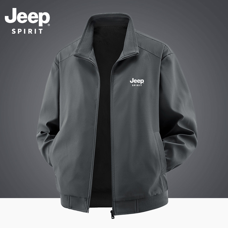 JEEP SPIRIT吉普时尚休闲翻领夹克男高级感防风防水高街痞帅外套