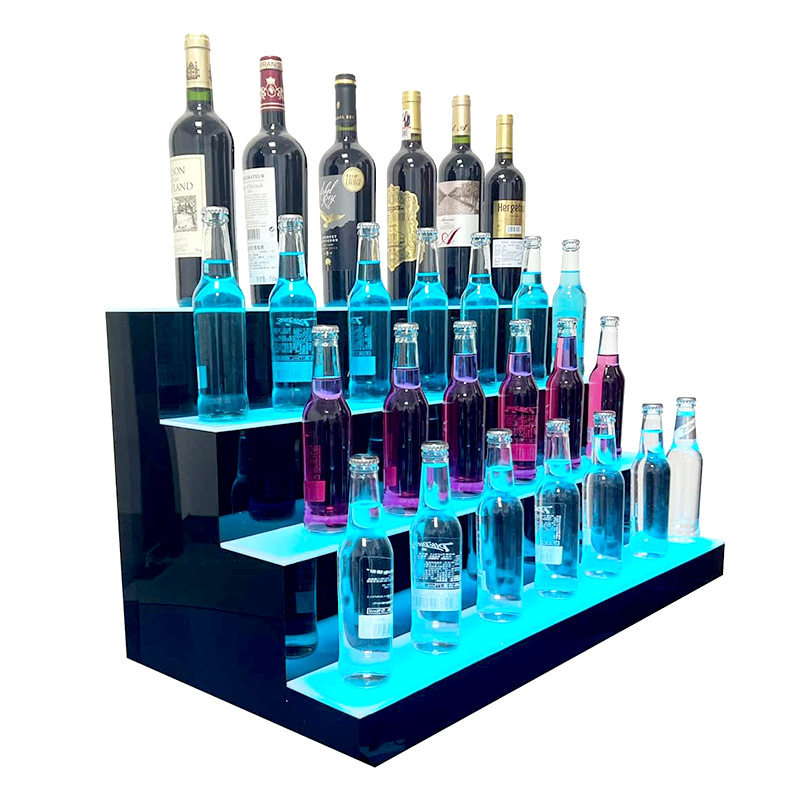 亚克力LED发光节奏酒架4层