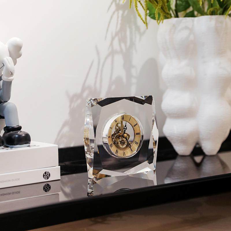 水轻奢晶座钟用台式坐VLI钟客厅时家空气钟表摆件仿机械桌面尚摆,鲜花速递/花卉仿真/绿植园艺,其它园艺用品,淘宝优惠券,粉丝福利购,淘宝优惠卷