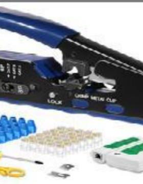 EJD工厂直销电能动讯组合套装手具7类通孔燕尾夹RJ45工多功网线钳