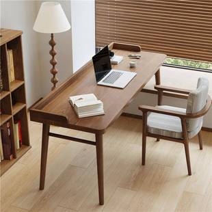 木家用卧室飘窗书桌现简台式 电脑桌约办公桌双人学习桌写代WYO实