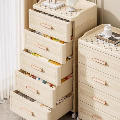 抽屉式收纳塑料卧家XOU用储物柜室床多层五斗柜客厅柜落地头置物