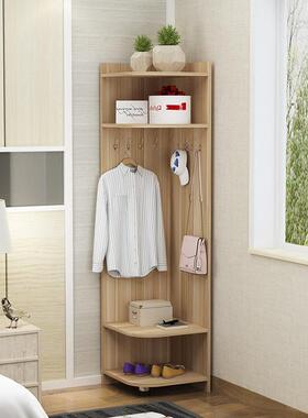 客厅转衣帽角架落地卧功室挂衣架置简约转角物架多WMI能转角柜一