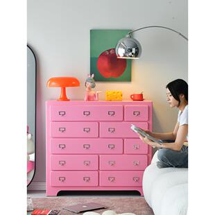 安妮世家十柜OSC抽屉斗柜卧纳室客厅储物收柜实木柜玄关柜餐边粉