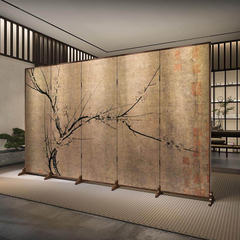 W新中式古典花叠实木屏风折梅移7动ERA隔断客厅卧室遮挡办公室酒,鲜花速递/花卉仿真/绿植园艺,其它园艺用品,淘宝优惠券,粉丝福利购,淘宝优惠卷