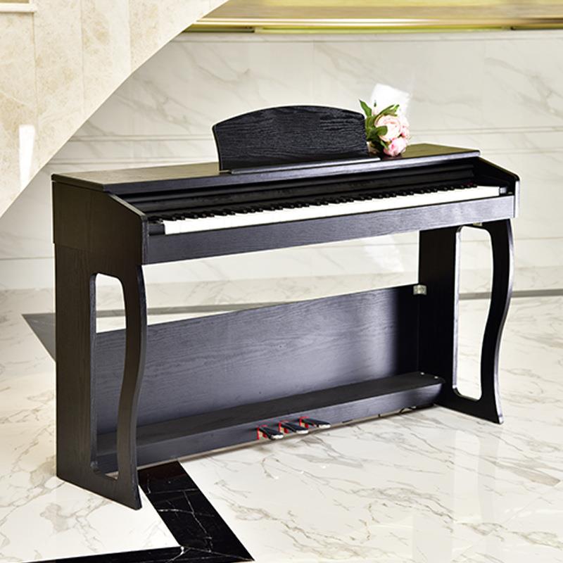 电钢琴琴8键8标准键盘弯腿学生幼立儿园成人电子智805木纹能式钢