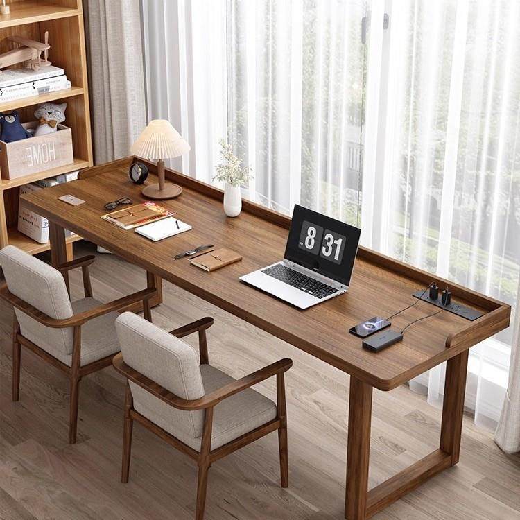 人全1实木桌加挡板挡边防掉落家用沙发台阳书房桌子书简约双电脑,住宅家具,电脑桌,淘宝优惠券,粉丝福利购,淘宝优惠卷