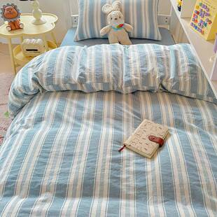 学生宿舍床上三件套80x190人纯床笠EXK寝室单被住校褥子套六6全0.
