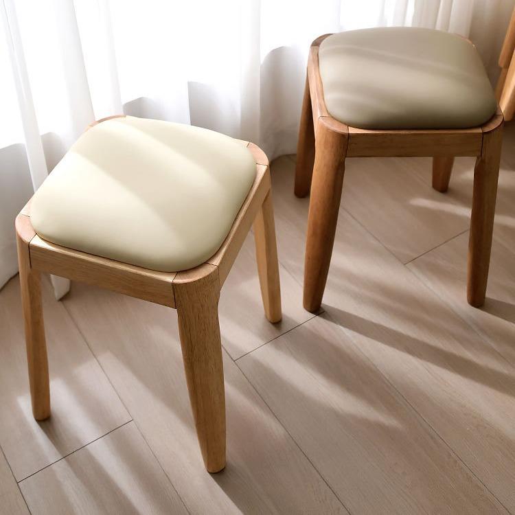 可叠放实木凳子家85#用客厅餐桌软备用子轻奢包方妆凳现椅代简约