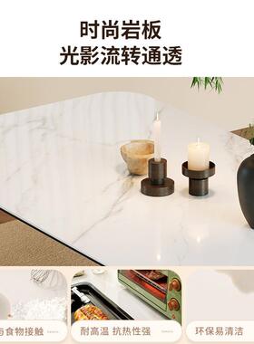 CZ037黑包邮大象腿餐桌风木原黑色复古实木方岩板餐桌家用长形桌