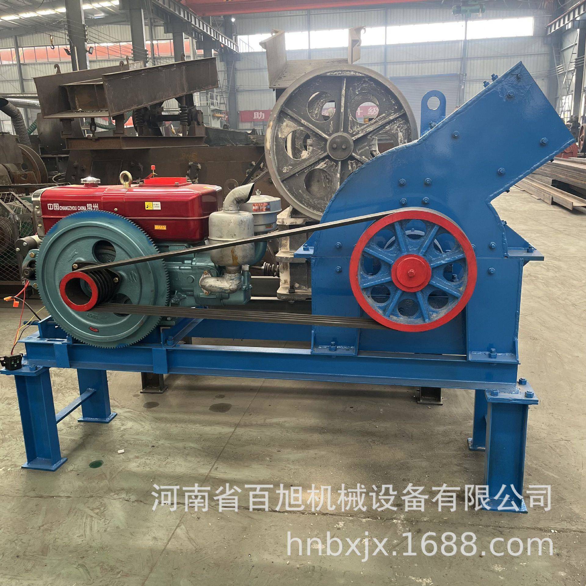 现货小型移动砂机石灰石破粉碎机沙石0锤式制FDW破锤碎机PC-400*6