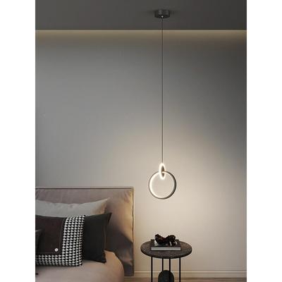 极床吊小吊灯单EEC个现代简简约风长线卧室主卧床头头柜掉线氛线