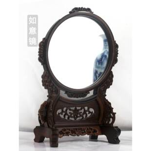 鸡翅大红酸枝浮雕花镂空实ZTX木子火架台球插屏东西瓶镜中堂镜屏