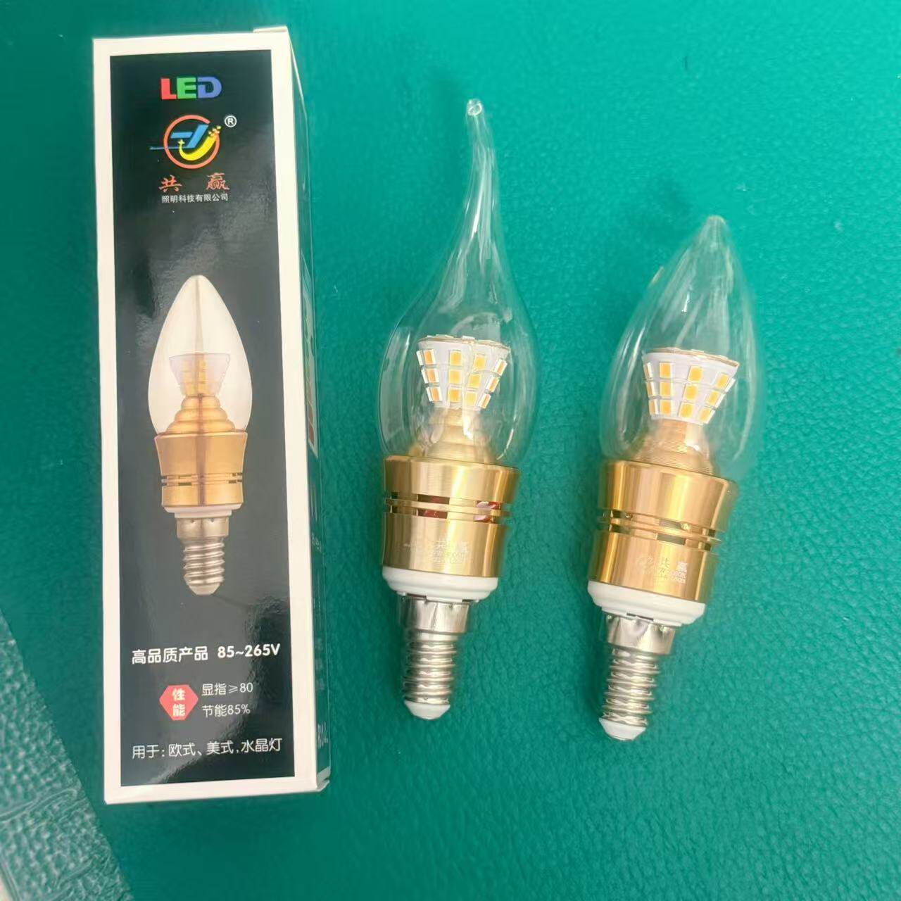 LED蜡烛灯泡尖泡拉尾灯泡水晶灯吊顶欧式LED灯泡E14小口超亮7W