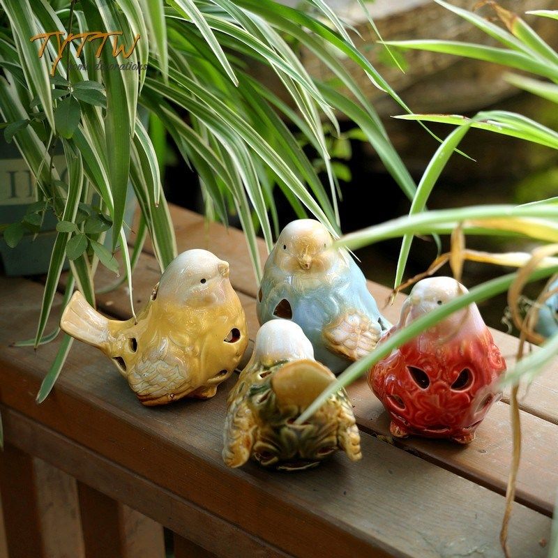 创意个性乡村风格彩色釉面的小鸟摆件送礼好物书房阳台摆件,家居饰品,桌面摆件,淘宝优惠券,粉丝福利购,淘宝优惠卷