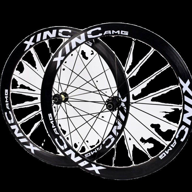 120响700C40/50MM框高直拉破风扁辐条6爪V/C圈刹碟刹公路轮组 - 实物图