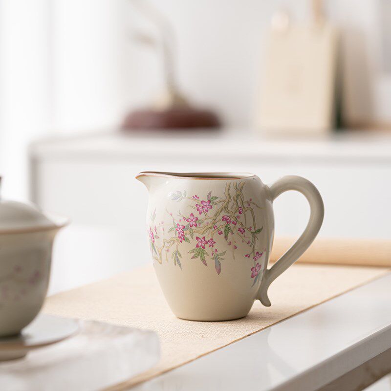 汝窑美人公道茶杯功夫茶具陶瓷茶海公道杯家用单个分茶器公杯配件