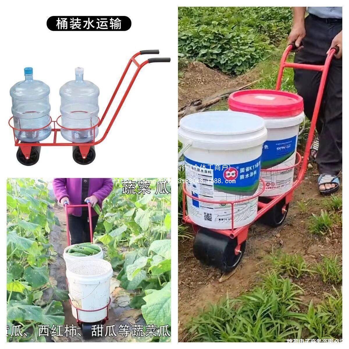 手推蔬菜采摘车大棚菜园运输