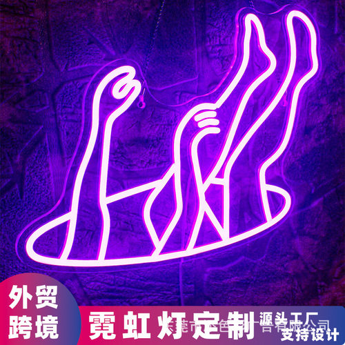Falling Man霓虹灯LED发光字氛围亚克力手脚亚马逊外贸网红墙装饰