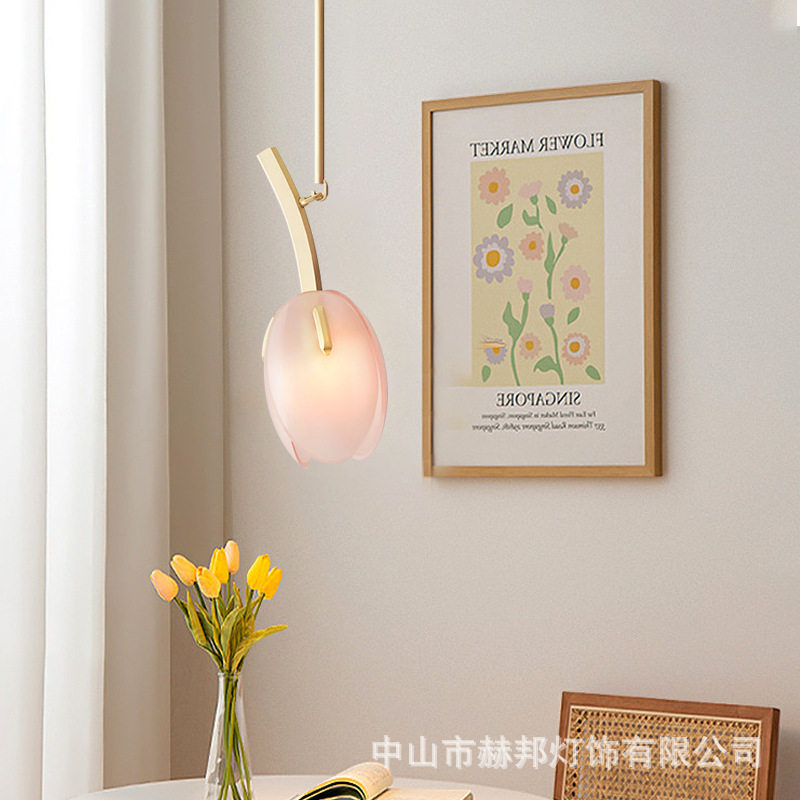 花苞铃兰客厅灯枝形吊灯北欧极简灯具蜡烛餐厅树杈郁金香花瓣