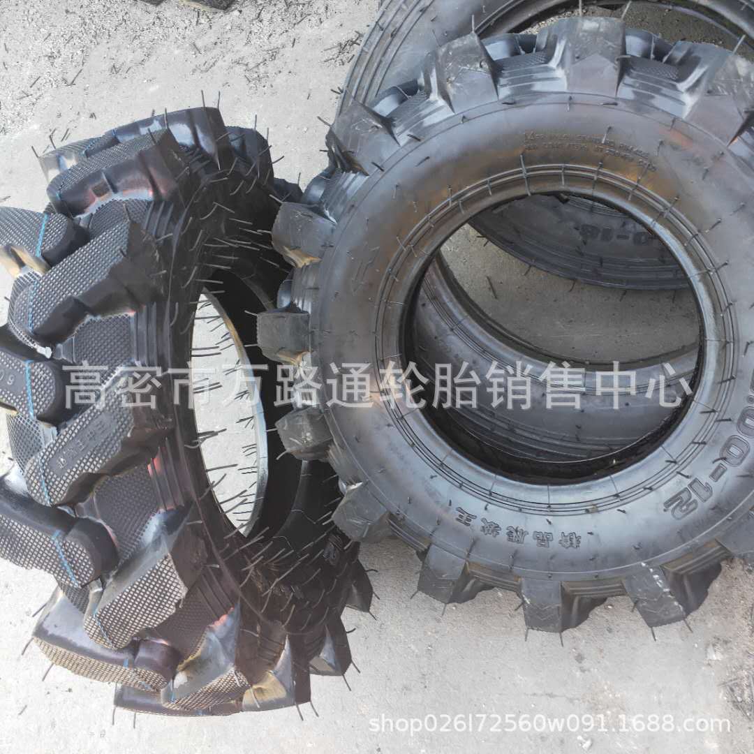 铁牛拖拉机农用机械轮胎 6.00-12水旱两用抓地虎人字半高花轮胎