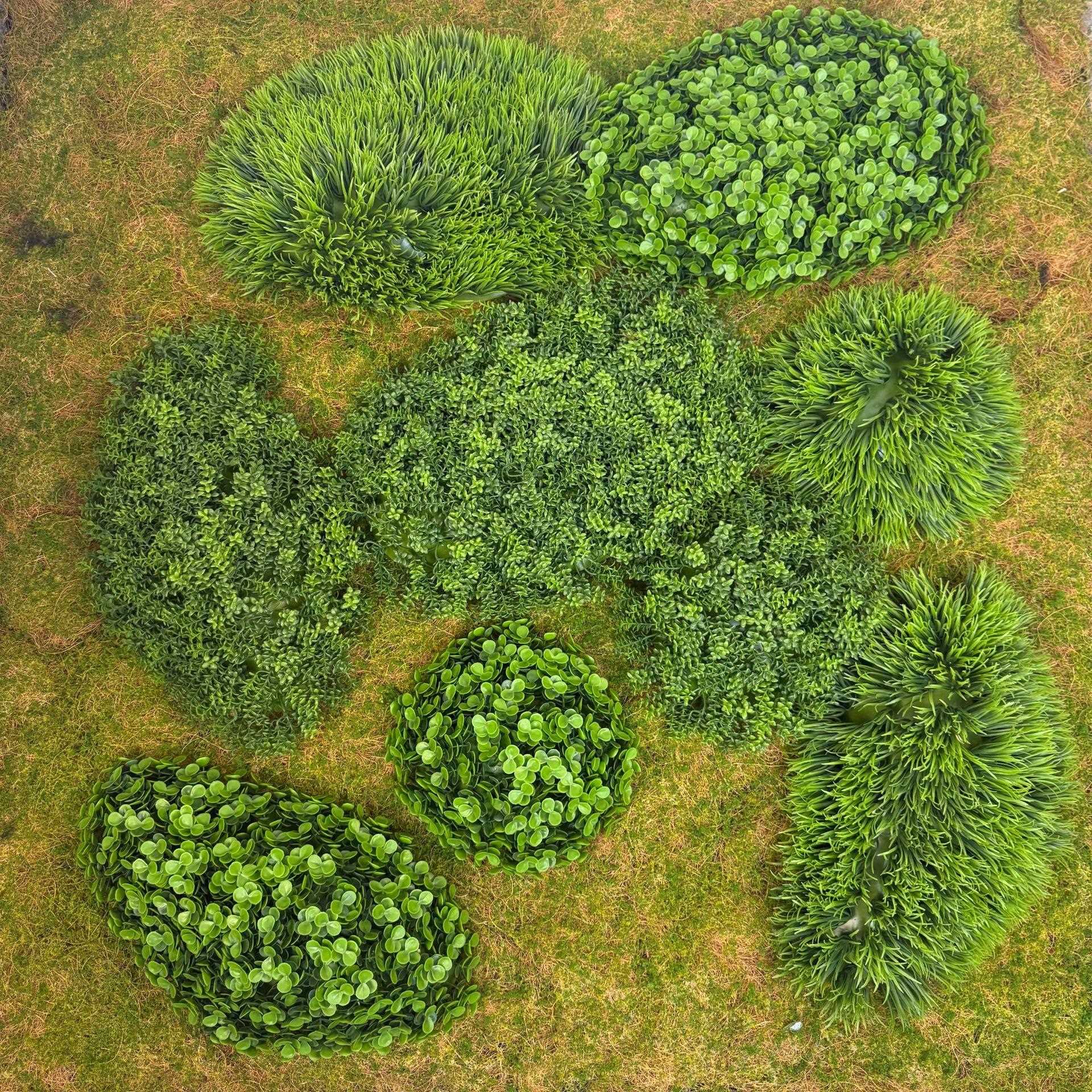 真绿植仿金钱草米兰草仿真草块蓬松草造人草草坪块园林景观造景装
