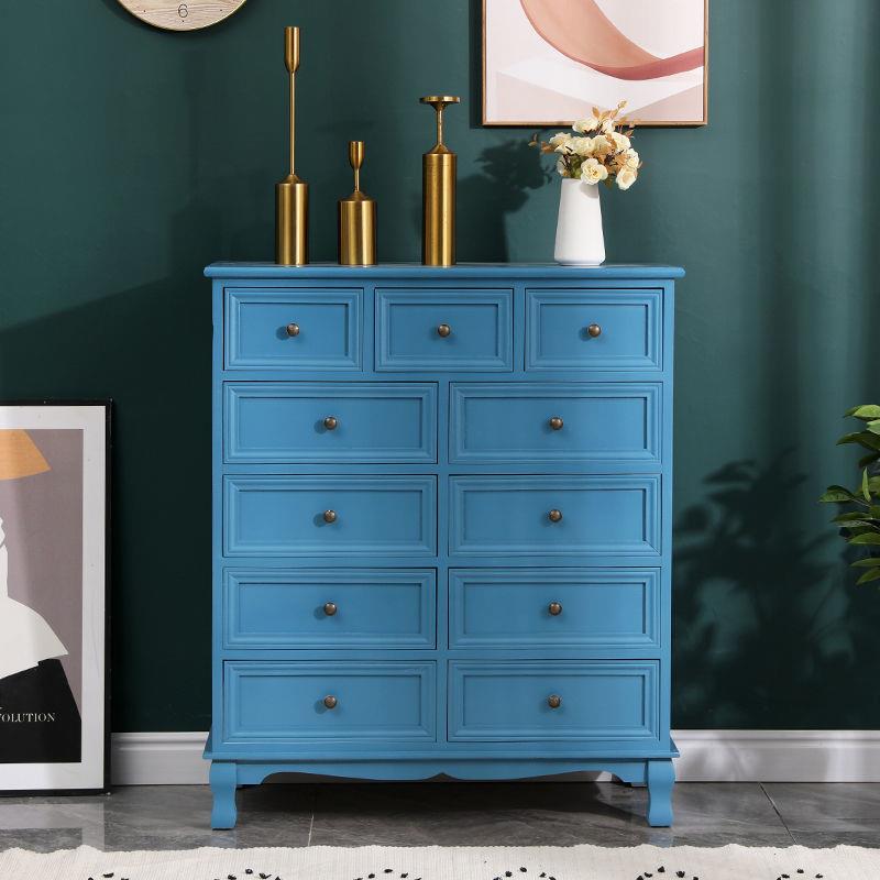柜子储物柜木式斗柜收纳厅TFX靠墙小实柜子五客斗餐美边柜置物架