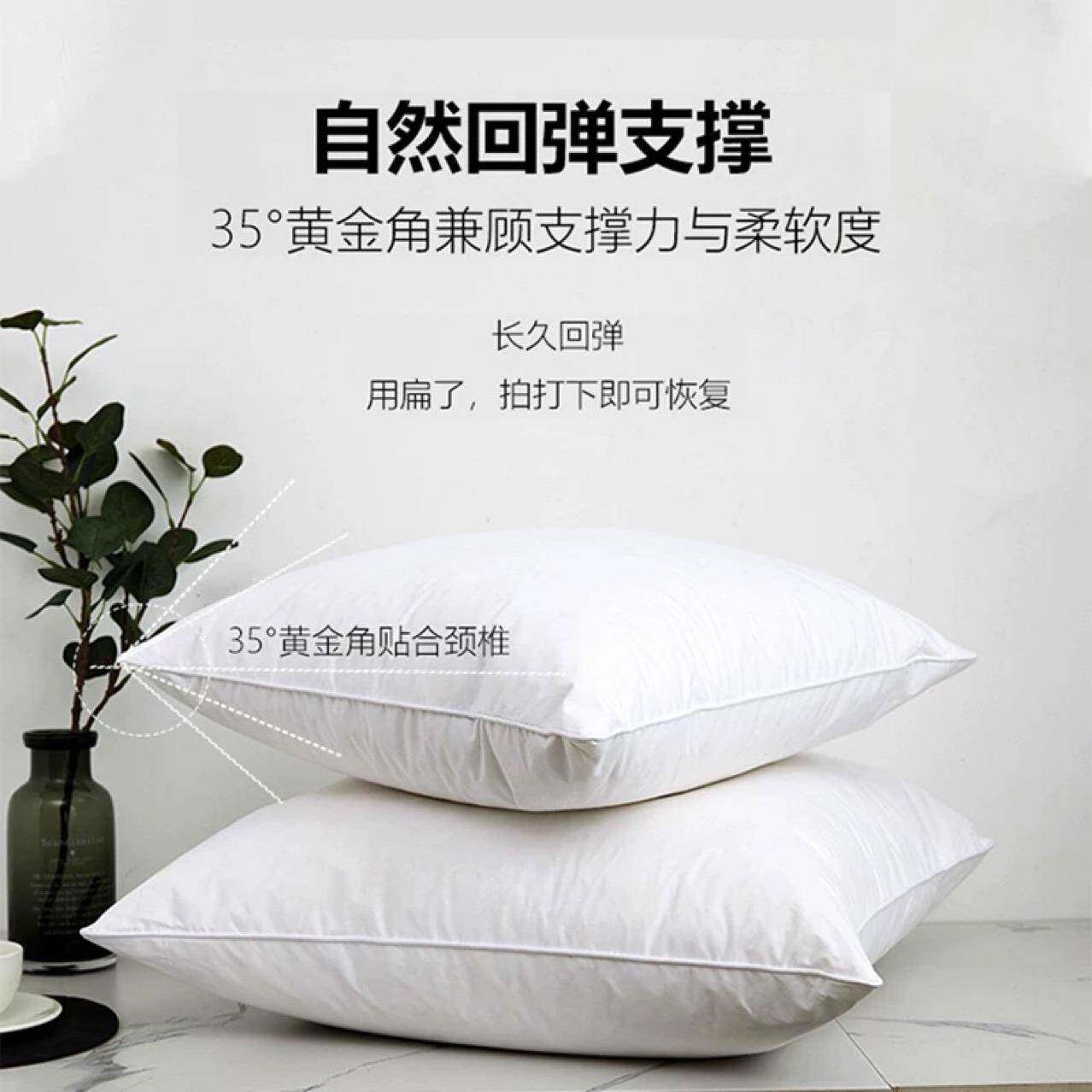 鹅毛羽绒枕芯内胆4形5x4550方羽毛靠枕抱芯酒靠QHK店沙发腰靠背垫