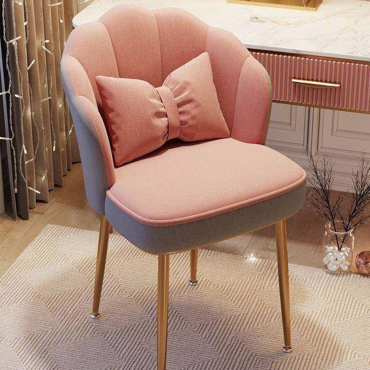 化妆椅家用女卧梳妆台凳子花瓣室椅化妆凳生子轻TNL奢美甲靠背椅