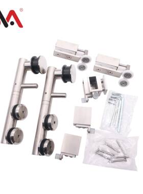 高端淋璃浴房侧移滑门轮拉手美观百搭实用04不锈3钢浴室XVP玻门吊