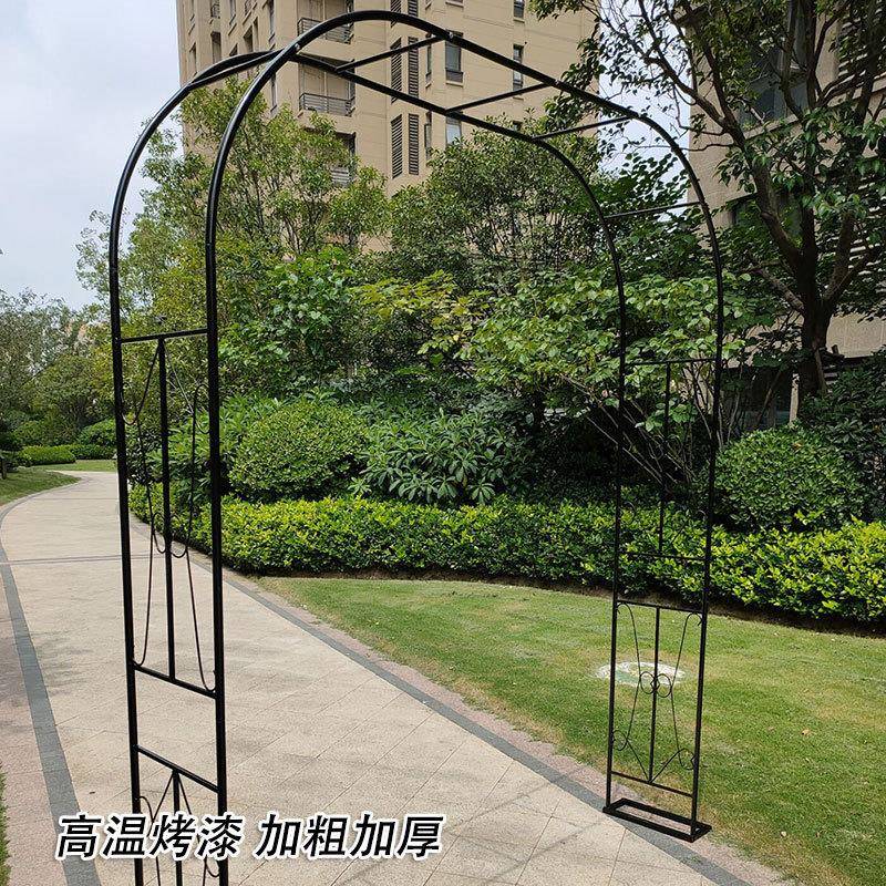 tb-62498爬藤架拱藤门花架阳台装饰做院子铁莲花拱门植物户外线葡
