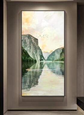 山水关风景玄装饰29540画现代简约走廊过道挂画高档气入户对正门