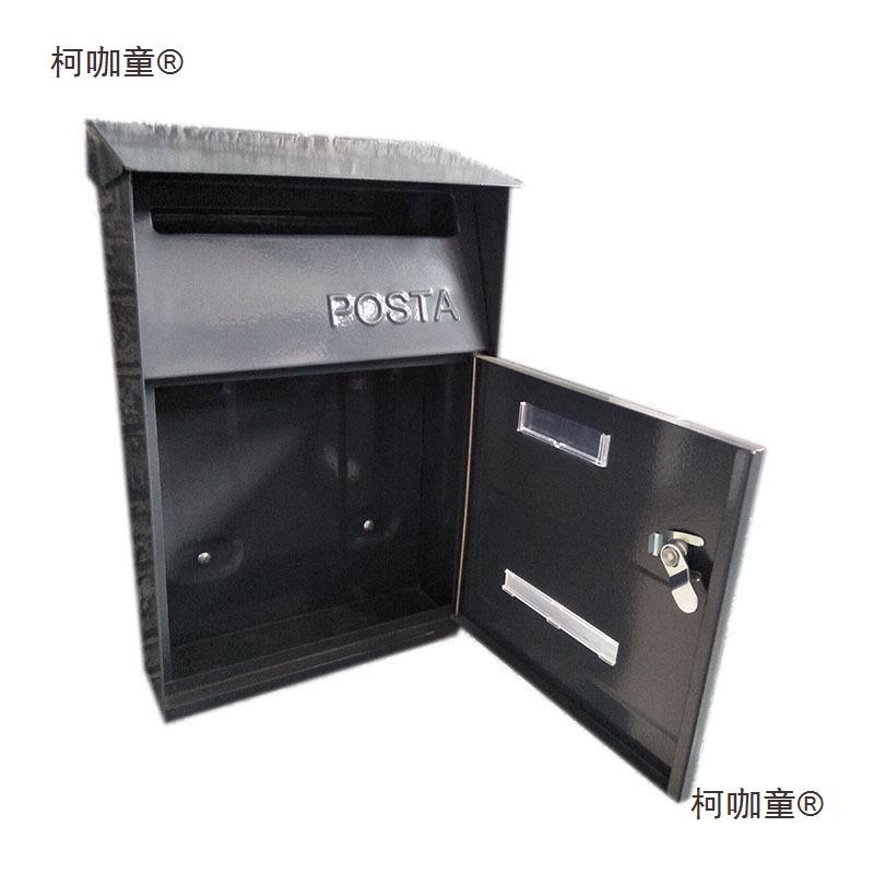 古欧式室外详情客服心挂墙带锁信报箱铁皮金属手工户邮复箱外意见