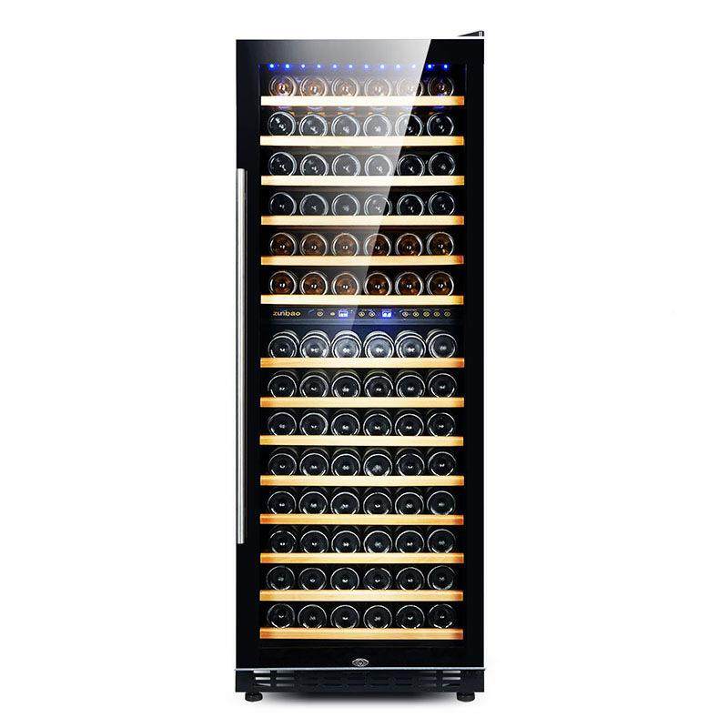 尊堡B4J-冷40BSA8D压缩机制红冷酒柜14瓶408L双温风智能恒温家用