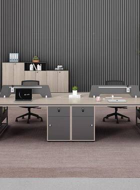 公桌办椅组合4人位办室职员屏风SS05569工位办公桌6简约现代财务