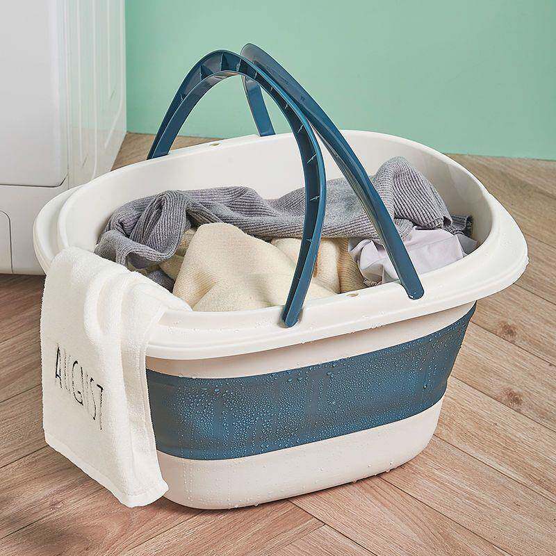脏加厚衣篮放装脏衣服收纳筐桶手大号脏衣篓家用可折叠洗衣篮ZLL