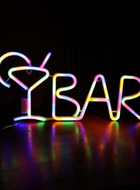 现代意多吧色霓创虹灯LED字母灯bar酒围灯氛活动聚会装饰霓200413
