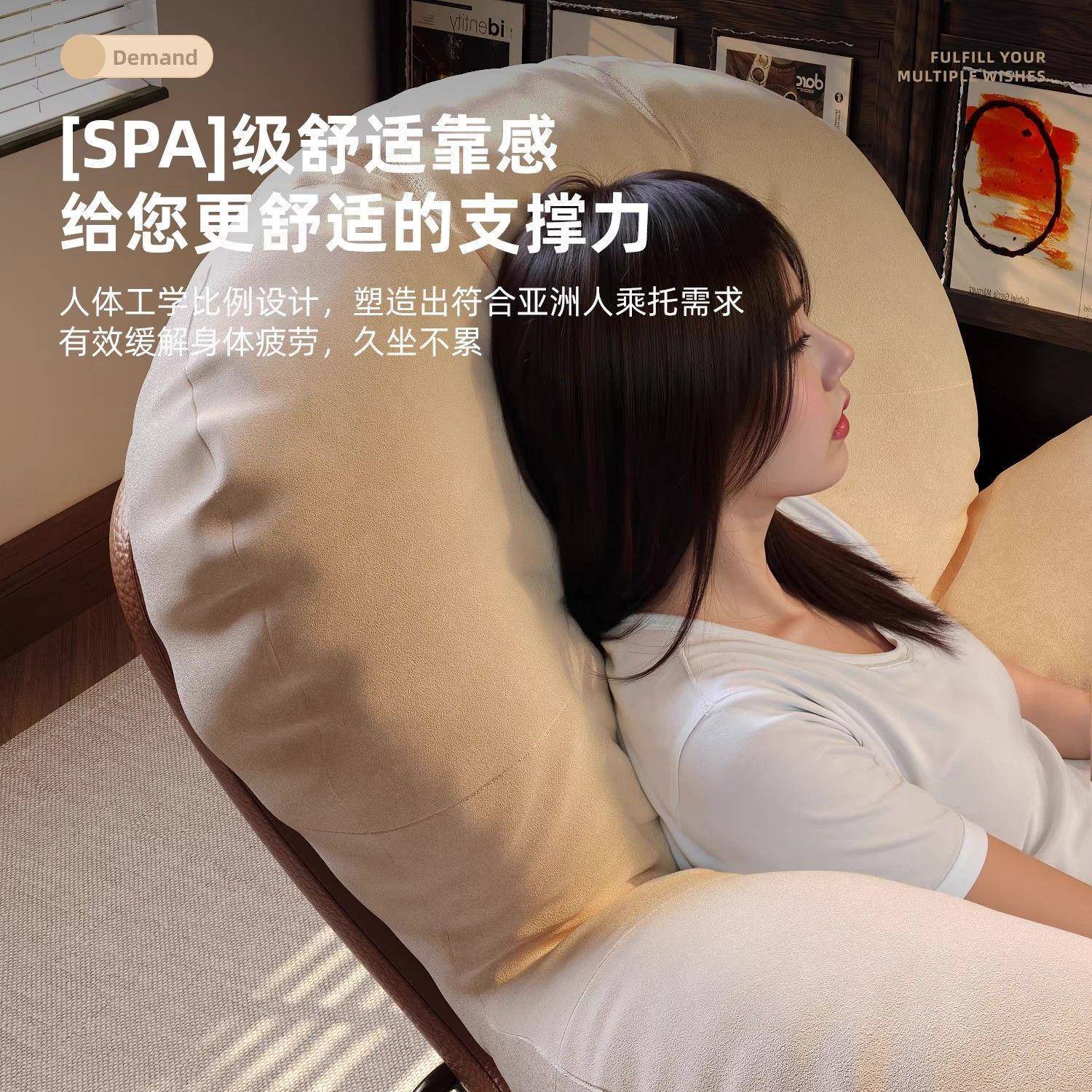 蛋壳JWV摇摇椅厅懒人沙发躺椅成人可睡觉阳台用休闲单椅人客家懒