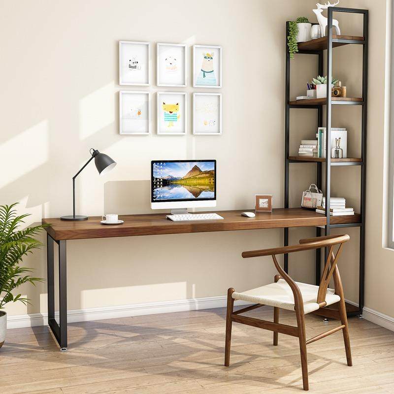 式实木墙书桌书架一美体合家733用写字桌卧室长条桌靠长条电脑组,住宅家具,书桌,淘宝优惠券,粉丝福利购,淘宝优惠卷