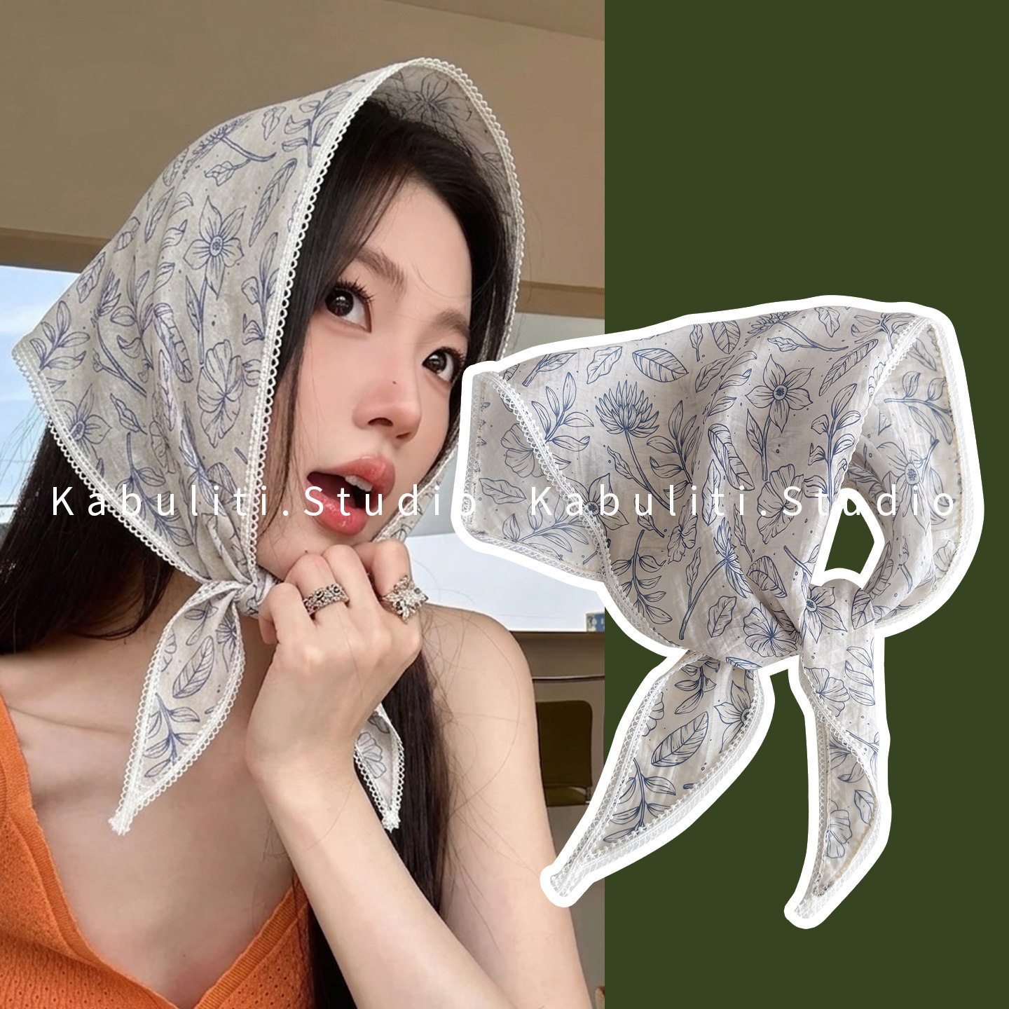 三角领巾发带假领子护颈围脖子