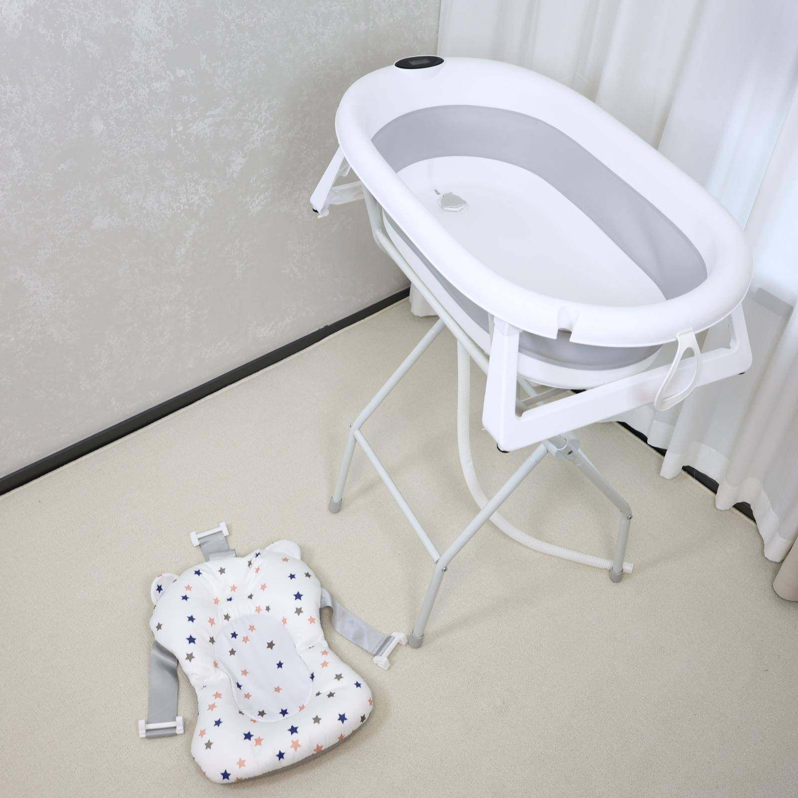 儿洗澡宝宝免腰浴盆支架可折叠新生洗澡产后护理婴弯晾衣YB-017台