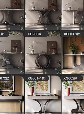 大理9839现石玄关桌饰轻奢代微晶石玄关台墙高端亚克力靠装柜