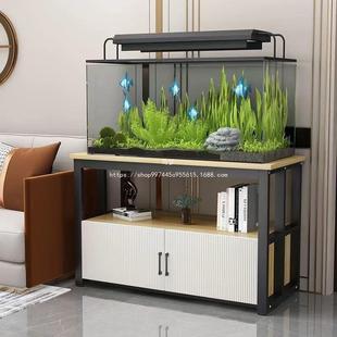 奇家用客厅门柜子金属鱼缸带底EMQ座现代简约鱼缸鱼柜缸架鱼缸梦