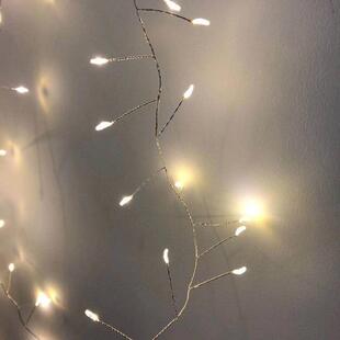 热销LED帘寨铜线窗灯灯串鞭炮节日室内婚礼装BCW饰灯串柬埔出货