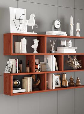 实墙上书置UDH物架架墙壁挂吊柜壁柜餐厅木挂墙面装饰架物收纳架